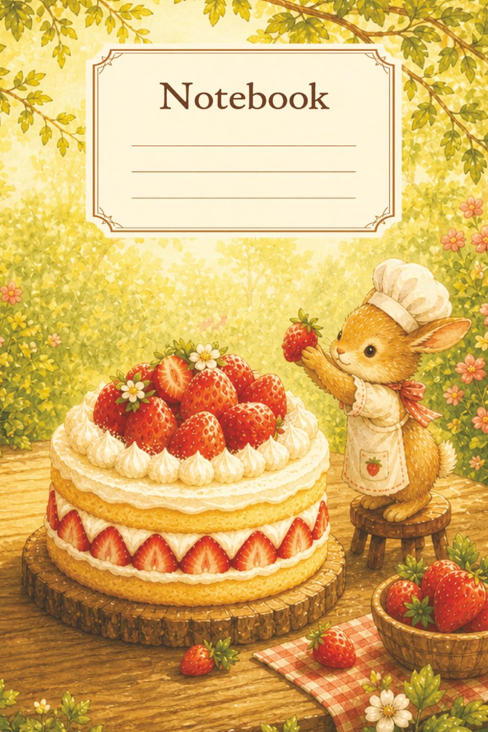 Strawberry Bunny notebook cover
